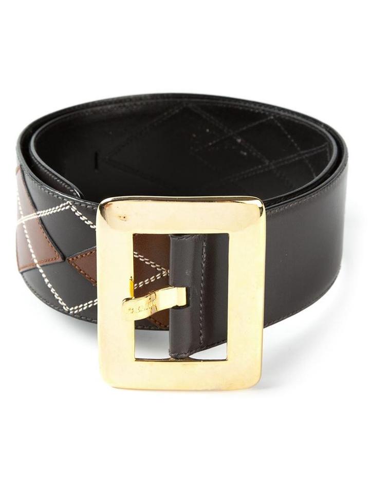 Celine Vintage Stitched Panel Belt