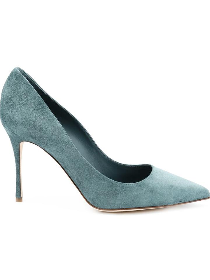 Sergio Rossi Godiva Pumps, Women's, Size: 39.5, Blue, Suede