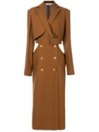 Nina Ricci Button Up Trench Coat - Brown
