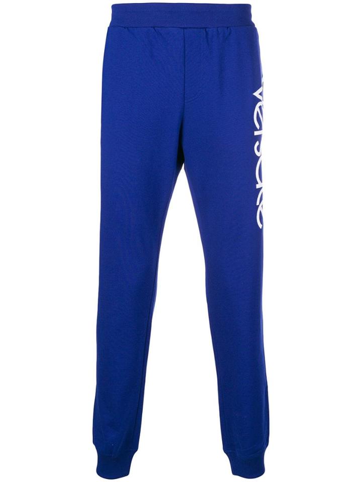 Versace Logo Track Pants - Blue