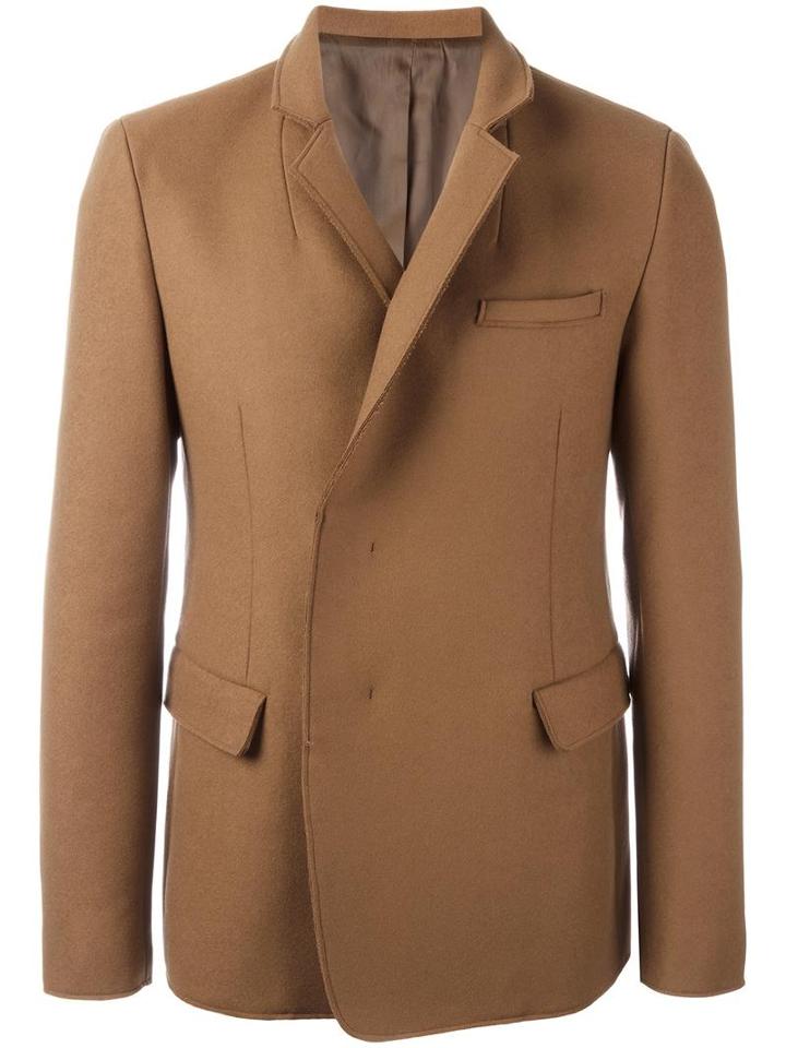 Wooyoungmi Buttoned Blazer Jacket, Men's, Size: 48, Brown, Nylon/polyester/polyurethane/wool