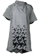 Sacai - Draped Neck Shift Dress - Women - Cotton - 1, Black, Cotton
