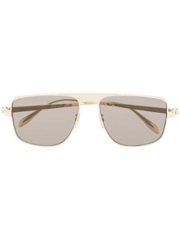 Alexander Mcqueen Eyewear Square Shaped Sunglasses - Gold
