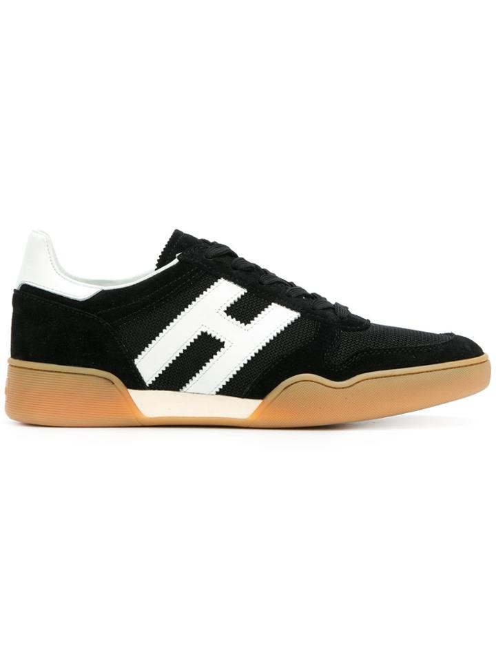 Hogan Logo Patch Sneakers - Black