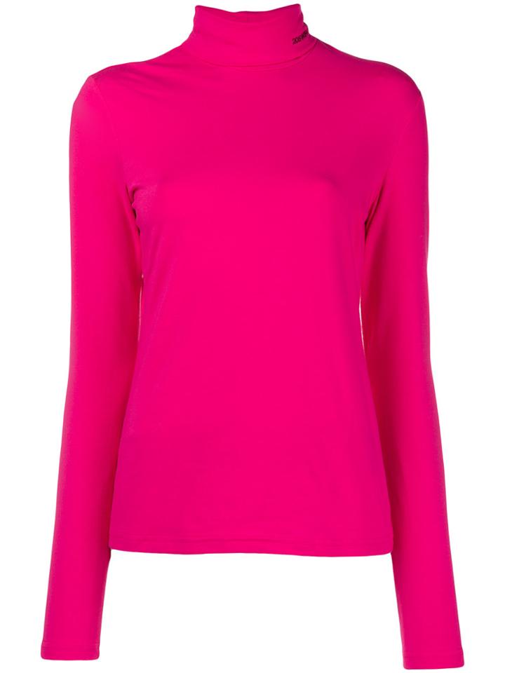 Calvin Klein 205w39nyc Turtle-neck Fitted Top - Pink & Purple