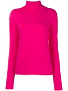 Calvin Klein 205w39nyc Turtle-neck Fitted Top - Pink & Purple