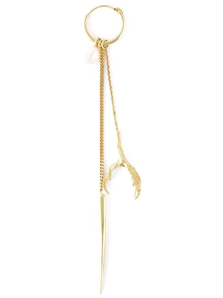 Wouters & Hendrix Gold 18kt Yellow Gold 'spike, Claw And Pearl'
