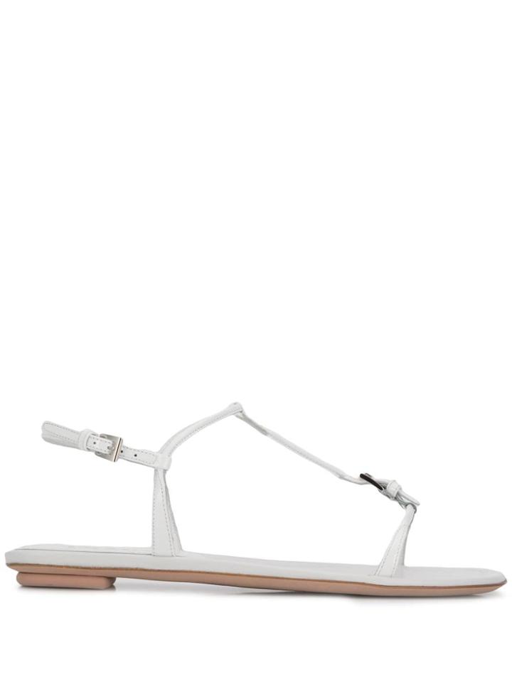 Prada T-bar Sandals - White