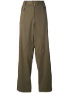 Romeo Gigli Vintage Dropped Crotch Wide Trousers - Green