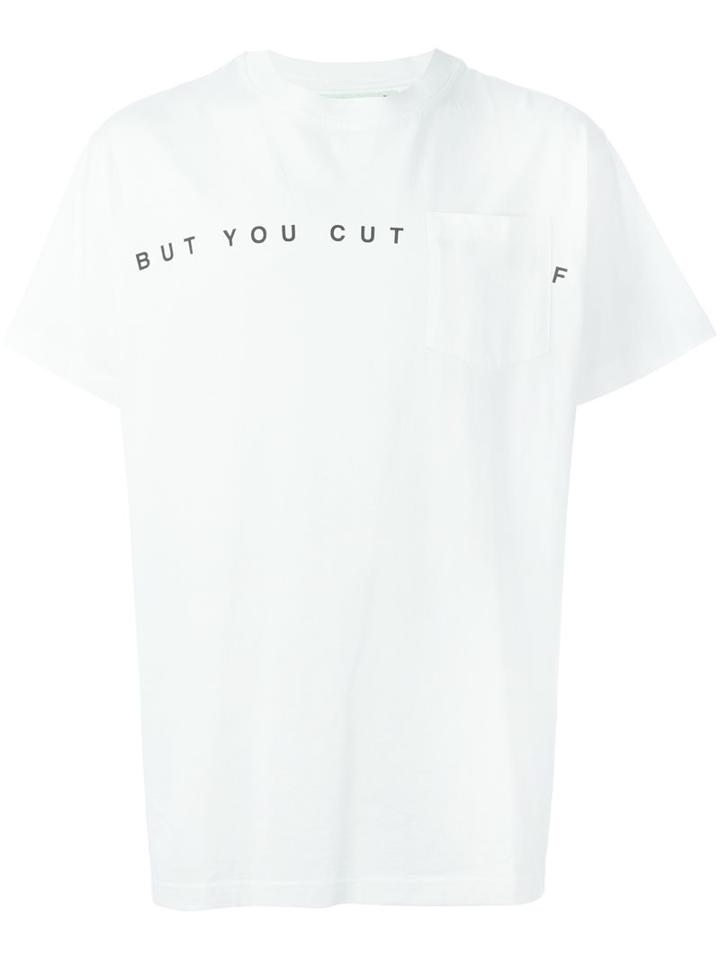 Off-white 'but You Cut' T-shirt, Men's, Size: Small, White, Cotton