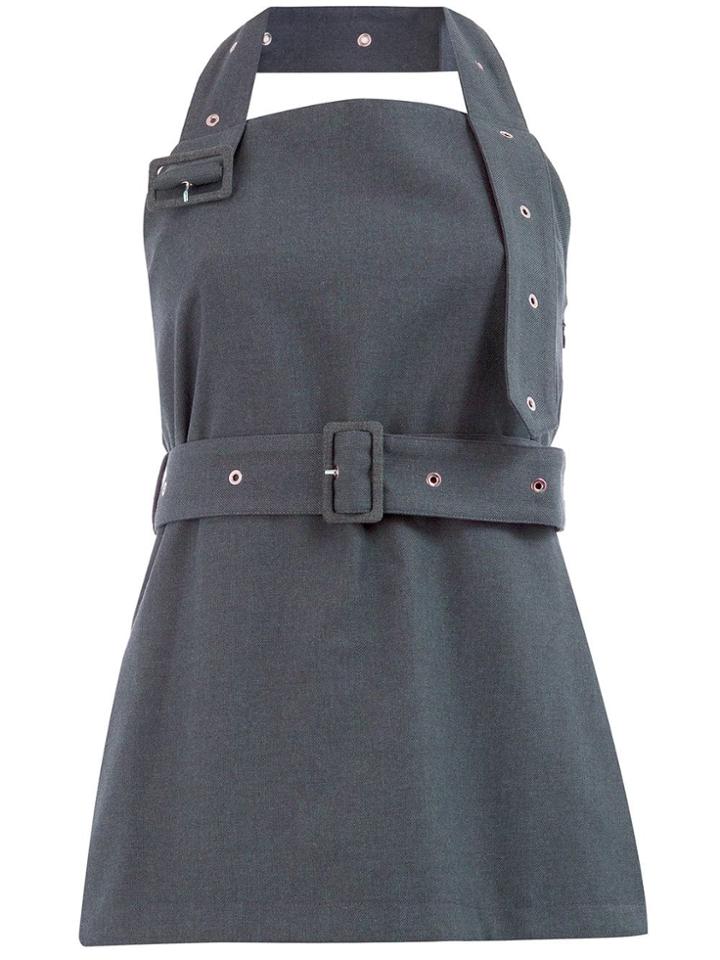 Rokh Belted Bustier Top - Grey