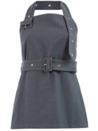 Rokh Belted Bustier Top - Grey