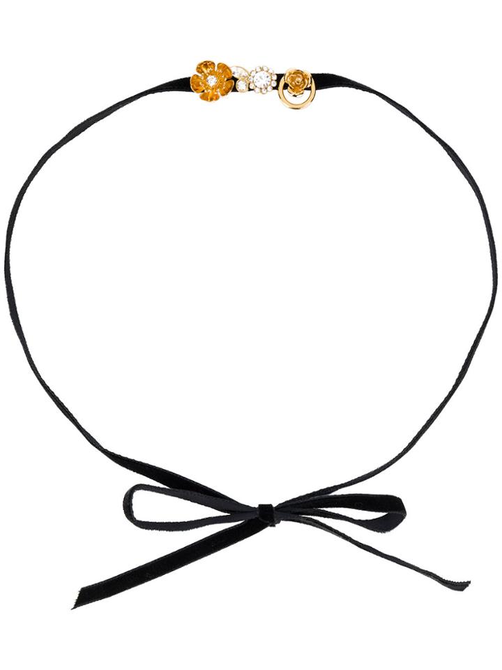 Ca & Lou Embellished Flower Head Band - Black
