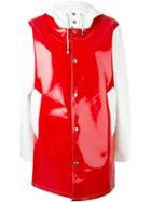 Stutterheim 'opal' Hooded Raincoat, Women's, Size: Xs, Red, Polyester/pvc