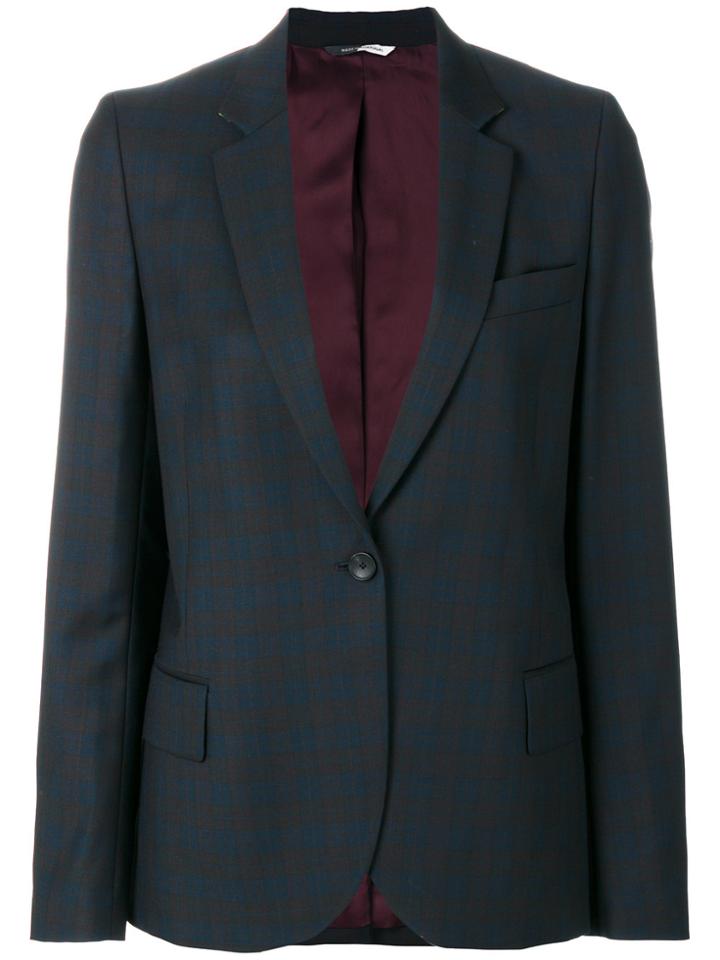 Ps By Paul Smith Plaid Blazer - Blue