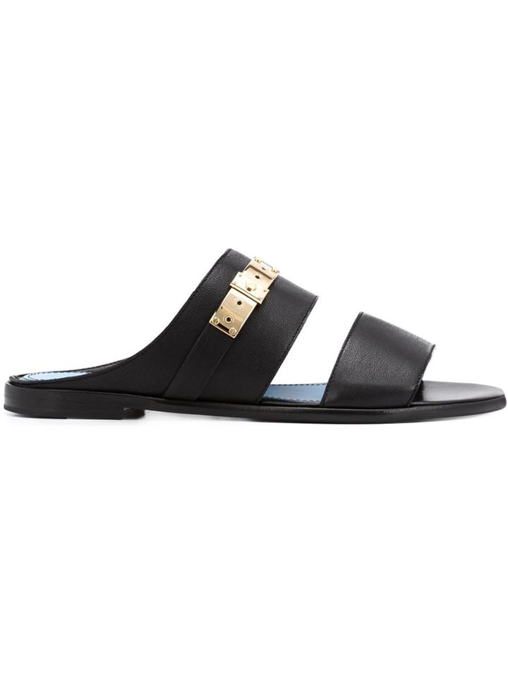 Lanvin Double Strap Sandals - Black