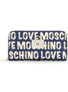 Love Moschino Logo Print Zip Around Wallet