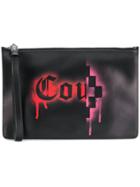 Marcelo Burlon County Of Milan Spray Paint Clutch - Black