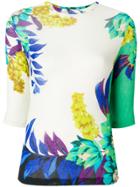 Etro Floral Print Knitted Top - Nude & Neutrals