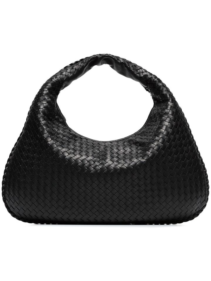 Bottega Veneta Hobo Leather Shoulder Bag - Black
