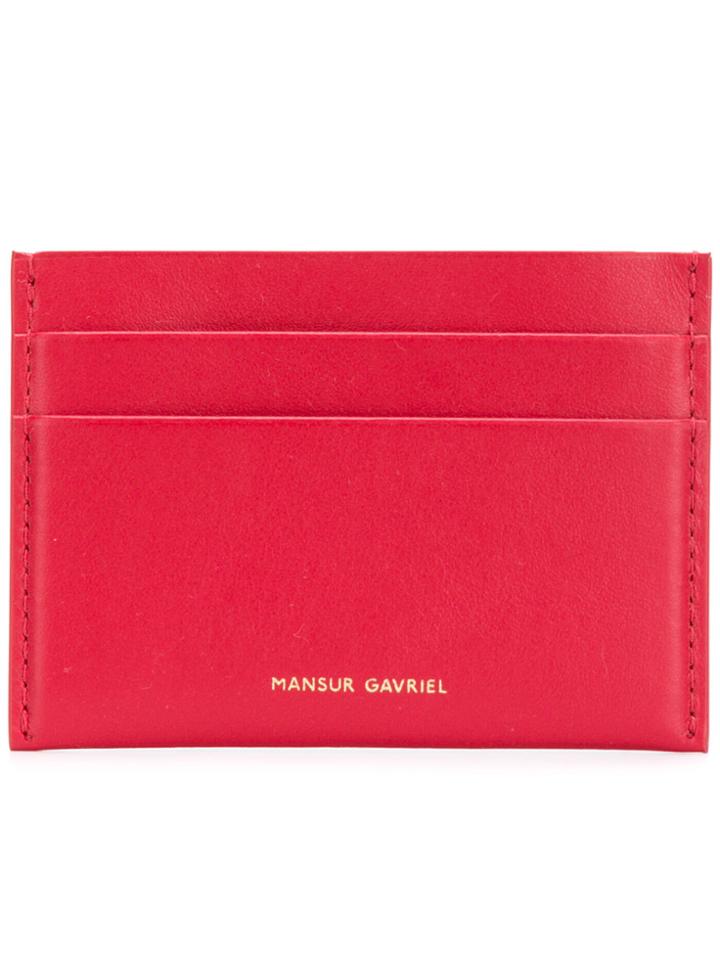 Mansur Gavriel Classic Card Holder - Red