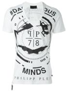Philipp Plein 'unstoppable' T-shirt, Men's, Size: Large, White, Cotton