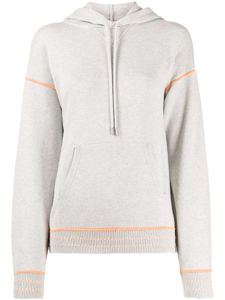 Barrie Embroidered Detail Hoodie - Grey