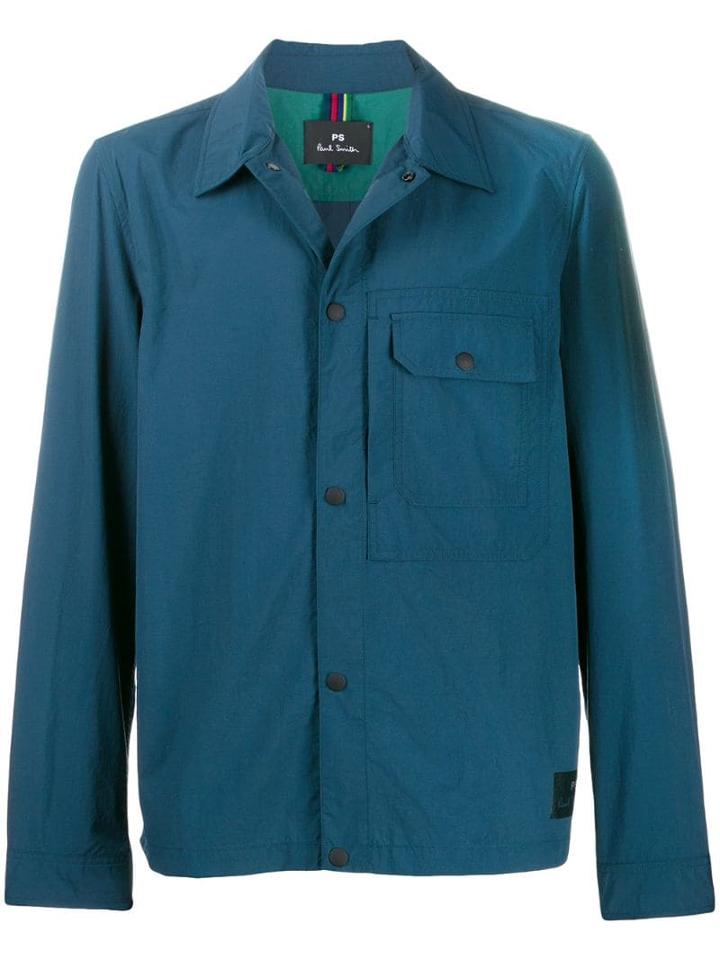 Ps Paul Smith Long-sleeve Fitted Jacket - Blue