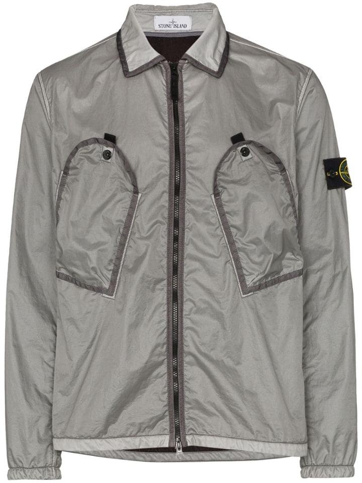Stone Island Zip-front Shell Jacket - Grey