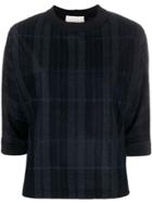 Stephan Schneider Checked Knit Top - Blue