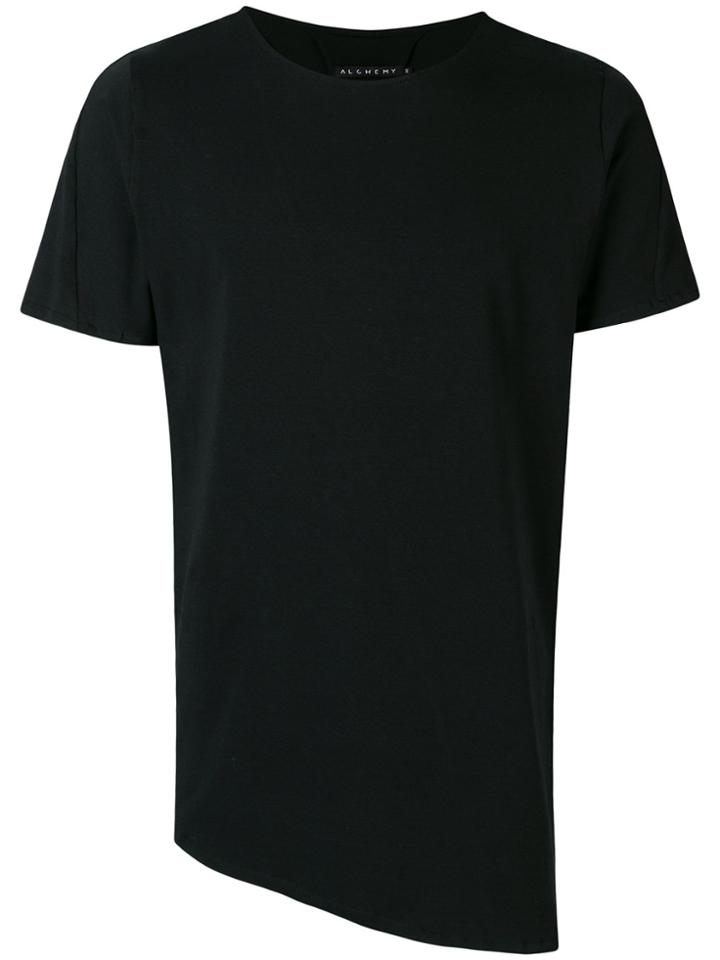 Alchemy Asymmetric Hem T-shirt - Black