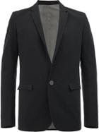 Label Under Construction Flap Pockets Blazer - Black