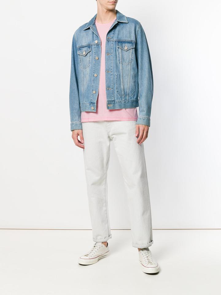 Dondup Contrast Stitch T-shirt - Pink & Purple