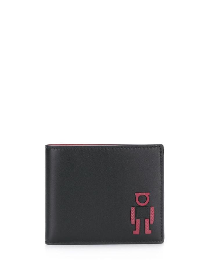 Salvatore Ferragamo Embroidered Bi-fold Wallet - Black