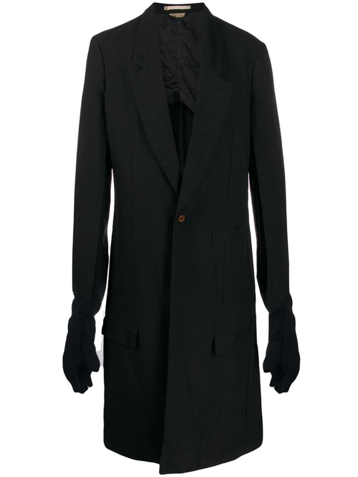 Comme Des Garçons Homme Plus One-button Long Coat - Black