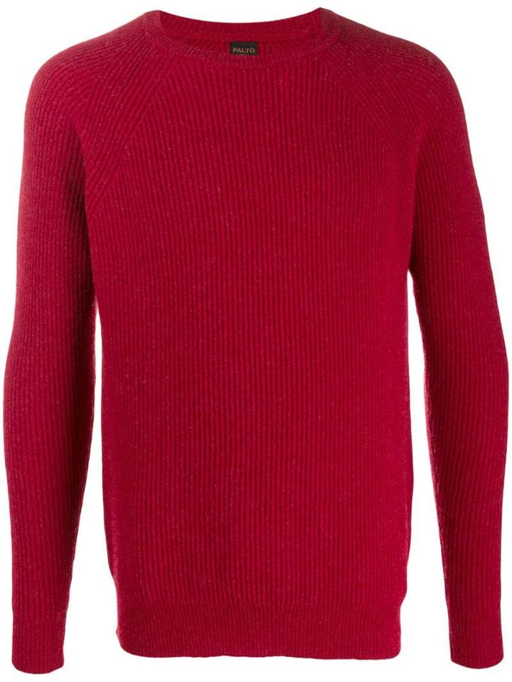 Paltò Ribbed Knit Sweater - Red