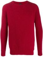 Paltò Ribbed Knit Sweater - Red