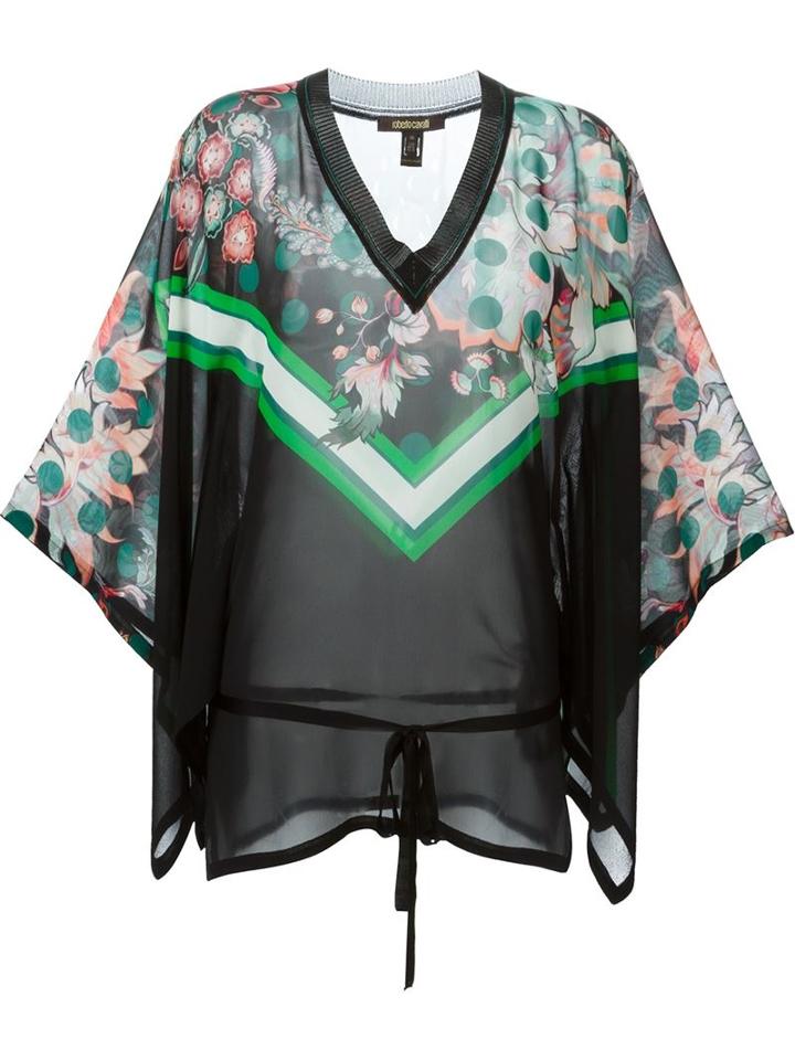 Roberto Cavalli Printed V-neck Kaftan