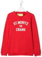 Mc2 Saint Barth Kids Teen Logo Print Sweatshirt - Red