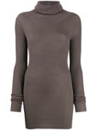 Rick Owens Turtle Neck Knitted Sweater - Grey