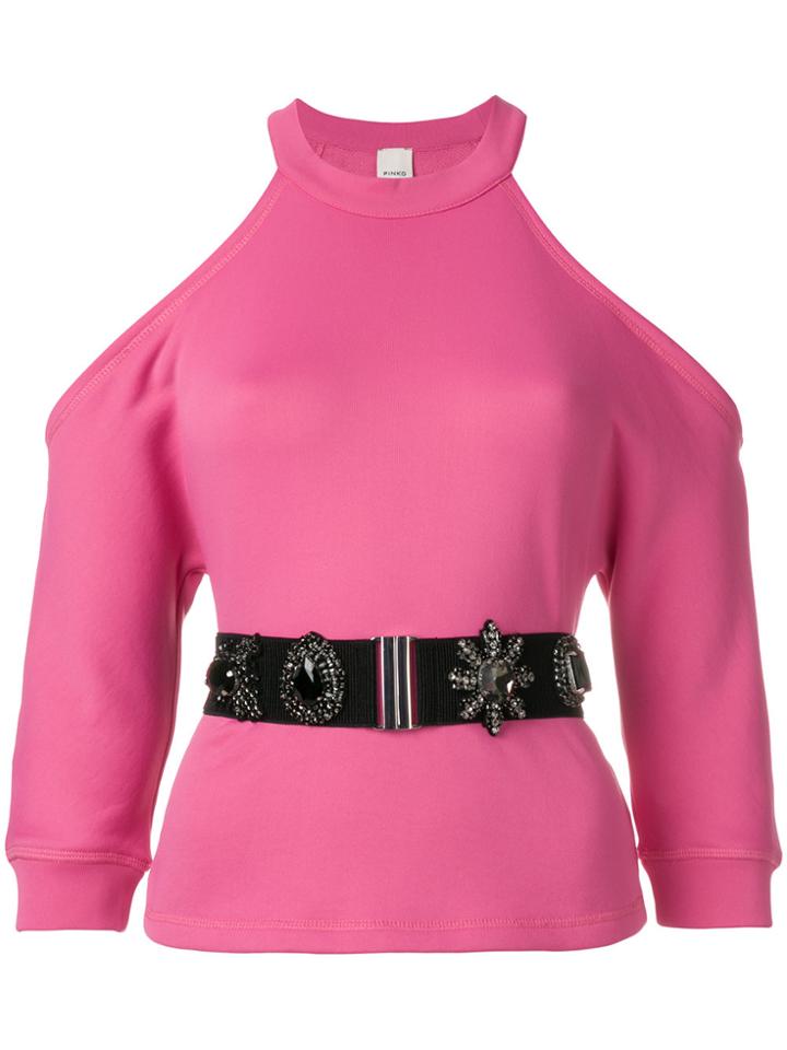 Pinko Equivalere Jumper - Pink & Purple