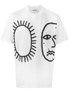 Sunnei Printed T-shirt, Men's, Size: Large, White, Cotton