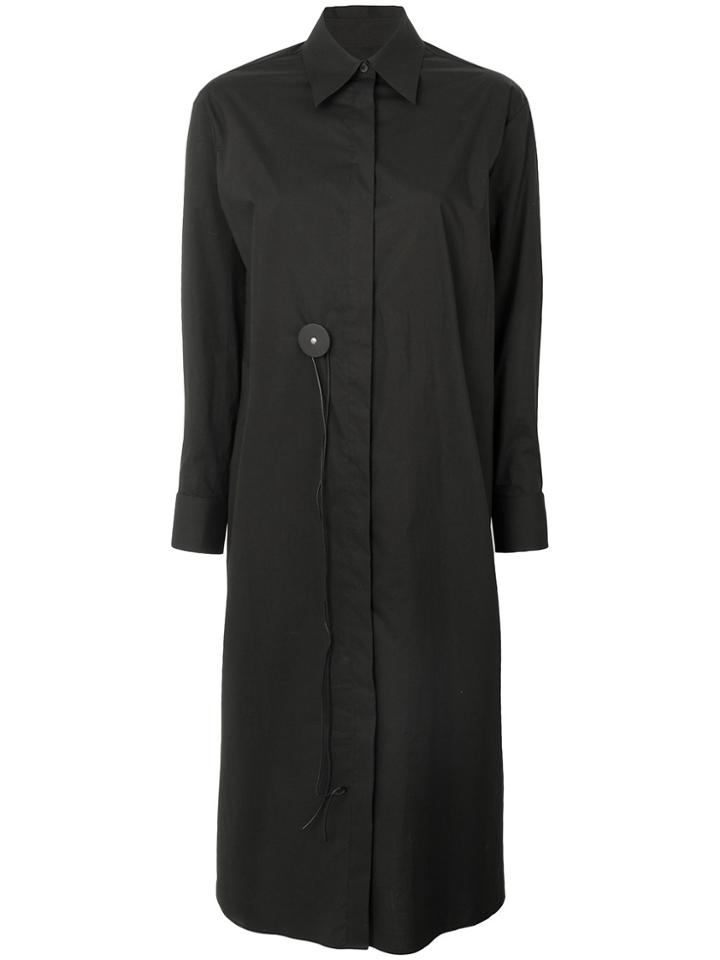 Mm6 Maison Margiela Wrap Shirt Dress - Black