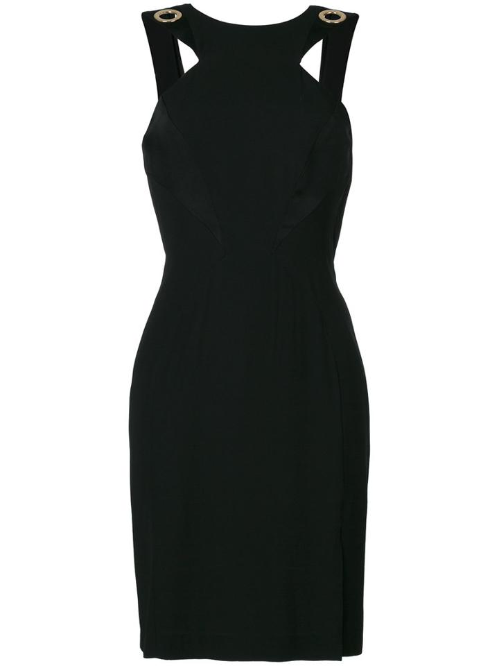 Versace Collection - Eyelet Strap Dress - Women - Acetate/viscose - 42, Black, Acetate/viscose
