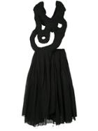 Comme Des Garçons Vintage Abstract Detail Draped Dress - Black