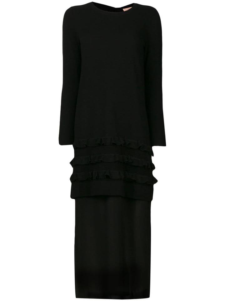 Twin-set Layered Long Dress - Black
