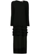 Twin-set Layered Long Dress - Black