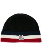 Moncler Striped Trim Knitted Hat