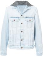 Off-white Hooded Denim Jacket - Blue