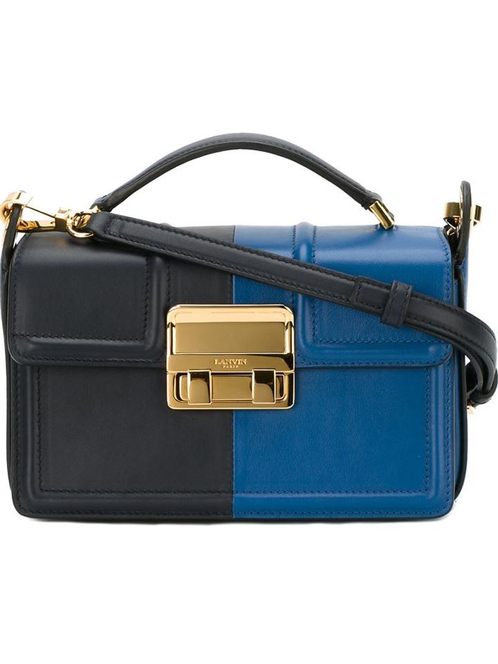 Lanvin Jiji Shoulder Bag, Women's, Blue, Leather